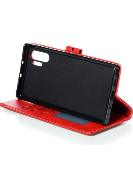 Samsung Galaxy NOTE10 Pius Kickstand Kart Tutucu Manyetik Için Cüzdan Kılıf (Yurt Dışından)