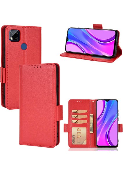 Xiaomi Redmi 9C/10A Yan Toka Pu Deri Kart Yuvaları Tutucu (Yurt Dışından)