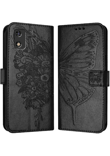 Tecno Pop 5c Premium Deri Kapak Kapak Manyetik Kabartma Için Kılıf (Yurt Dışından)