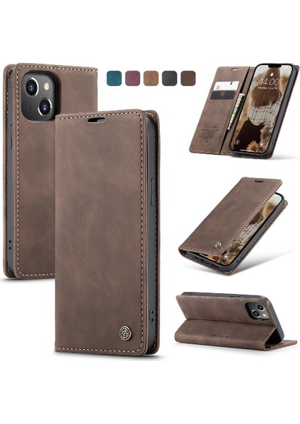 Iphone 13 Için Flip Case Kart Yuvası Kickstand Manyetik Kapatma Vintage (Yurt Dışından)
