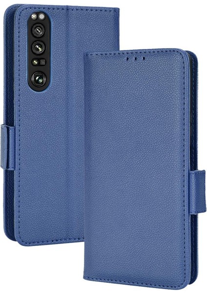 Sony Xperia 1 Iii Kart Yuvaları Için Kılıf Tutucu Cüzdan Pu Deri Manyetik (Yurt Dışından)