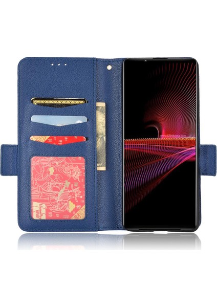 Sony Xperia 1 Iii Kart Yuvaları Için Kılıf Tutucu Cüzdan Pu Deri Manyetik (Yurt Dışından)