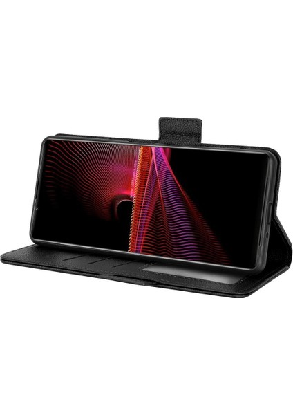 Sony Xperia 1 Iii Kart Yuvaları Için Kılıf Tutucu Cüzdan Pu Deri Manyetik (Yurt Dışından)