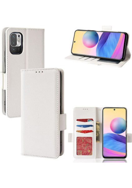 Xiaomi Redmi Için Not 10T 5g Kart Yuvaları Tutucu Yan Toka Cüzdan Pu (Yurt Dışından)