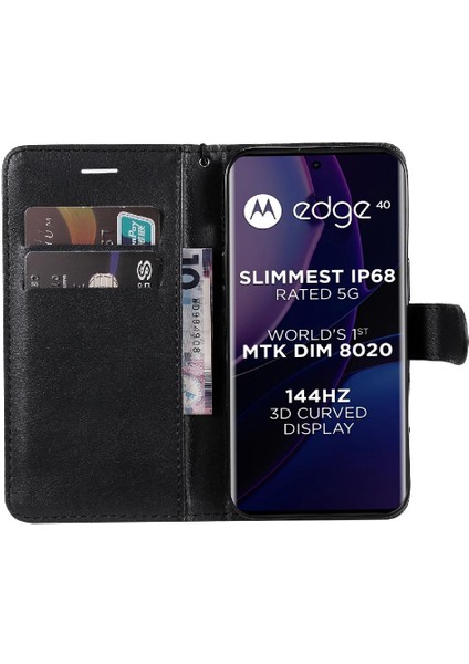 Motorola Kenar 40 5g Için Flip Case Yüksek Kalite Deri Klasik Düz Renk (Yurt Dışından) fırsatları