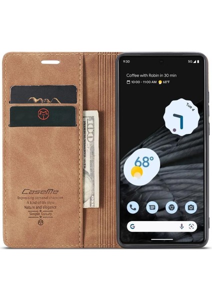 Google Piksel 7 Vaka Kart Yuvası Kickstand Manyetik Kapatma Pu Için Flip Case (Yurt Dışından) fırsatları