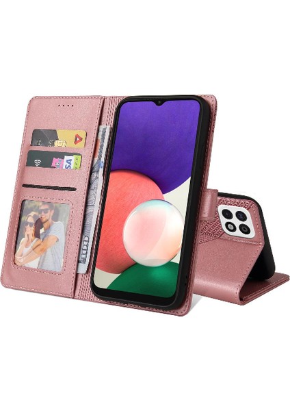 Samsung Galaxy A22 5g Için Flip Case Kickstand Üç Kart Yuvaları Darbeye (Yurt Dışından) fırsatları