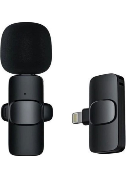 Iphone Uyumlu Ikili Kablosuz Yaka Mikrofonu Youtube Facebook Tiktok Vlog iphone Io indirimleri