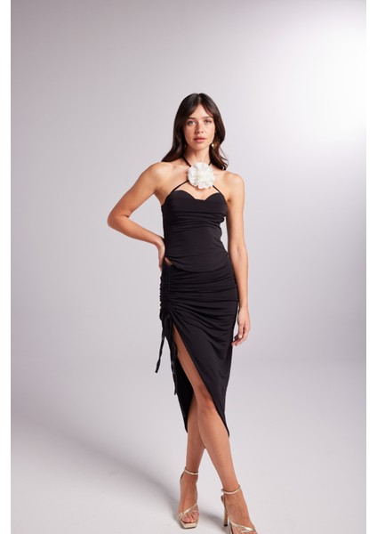 Ayarlanabilir Büzgülü Midi Poena Etek Siyah fırsatları