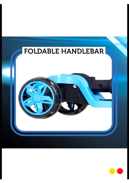 Mavi Erkek Cocuk Mavi Cool Whells Scooter Isikli 3 Tekerlekli Cocuk Scooter Egitici Oyuncaklar 3 4+
