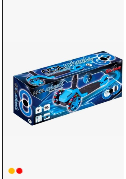 Mavi Erkek Cocuk Mavi Cool Whells Scooter Isikli 3 Tekerlekli Cocuk Scooter Egitici Oyuncaklar 3 4+