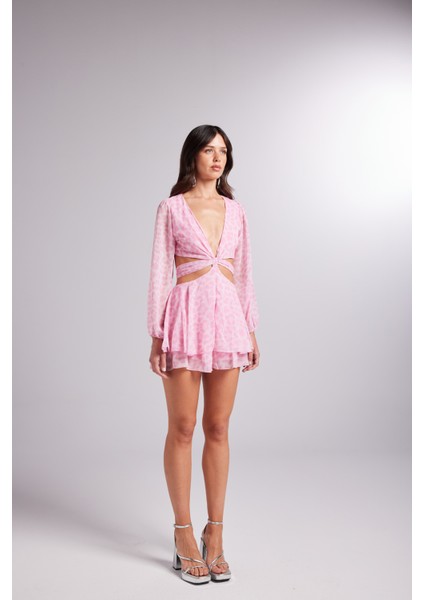 Kadın Pembe Mini Boy Astarlı Pinky Elbise fırsatları