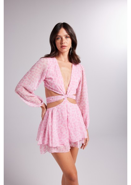 Kadın Pembe Mini Boy Astarlı Pinky Elbise fiyatları