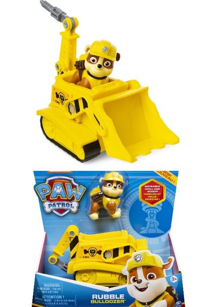 Paw Patrol Görev Aracı ve Kahraman Seti - Rubble - 15 cm