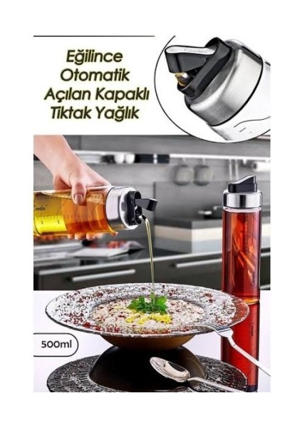 Borosilikat Tik Tak Yağdanlık 500 Ml.