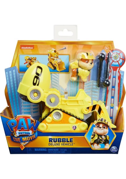 Paw Patrol Deluxe Rubble ve Dönüşebilen Delüks Buldozer Aracı - 18 cm