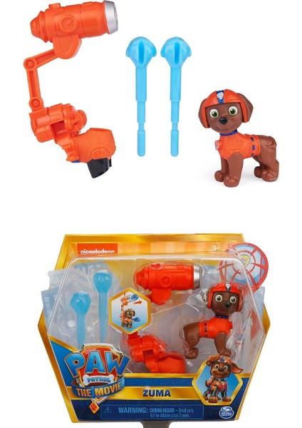 Paw Patrol The Movie Aksesuarlı Kahraman Figürleri - Zuma - 7 cm
