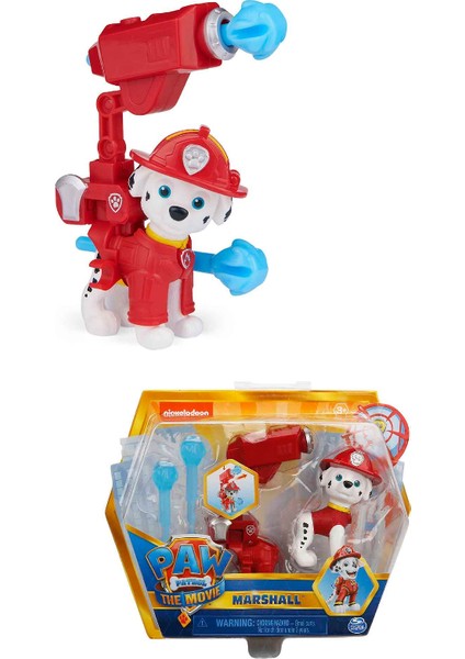 Paw Patrol The Movie Aksesuarlı Kahraman Figürleri - Marshall - 7 cm