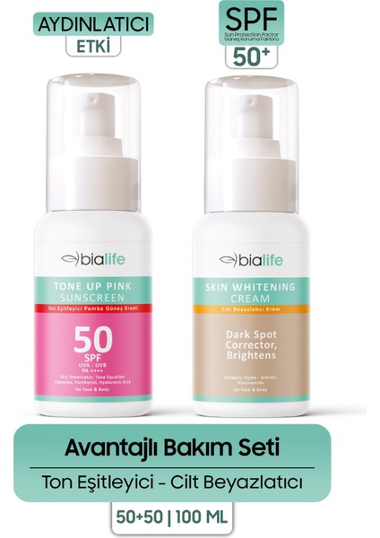 Ton Eşitleyici Güneş Kremi & Cilt Beyazlatıcı Krem