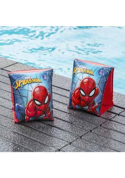 Spiderman Örümcek Adam Figürlü Deniz Havuz Çocuk Yüzücü Kolluk - (3 - 6 Yaş Arası) - 23 x 15 cm