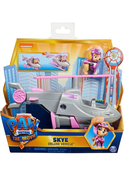 Paw Patrol Deluxe Skye ve Dönüşebilen Delüks Helikopter Aracı - 18 cm