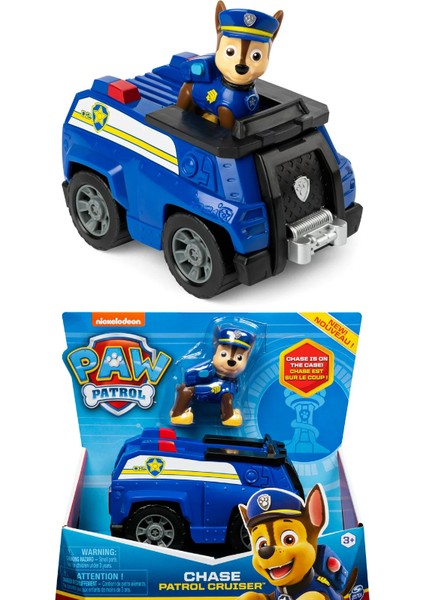 Paw Patrol Görev Aracı ve Kahraman Seti - Chase - 15 cm