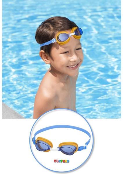 Swimmer Uv Korumalı Deniz Havuz Çocuk Yüzücü Gözlüğü Gözlük - Mavi - (3 - 6 Yaş Arası)