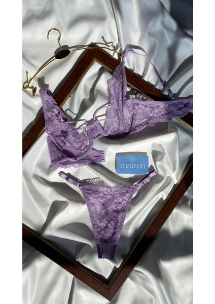 Toparlayıcı Balenli Yumuşak Kumaş Ipli Dantelli Sütyen Takımı fiyatları