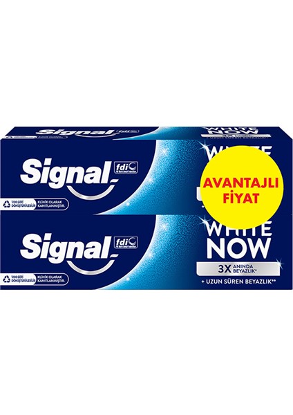 White Now Diş Macunu Uzun Süren Beyazlık 75 ml x 2