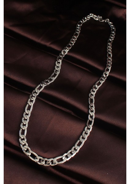 316L Çelik Gümüş Renk Ezme Zincirli Erkek Kolye fiyatları