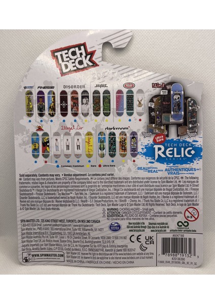 Tech Deck Relic Parmak Kaykayı Tekli Paket 96 mm - Thank You Torey Pudwıll Ultra Rare