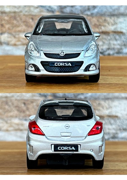 Opel Corsa Opc Çek Bırak Die - Cast Metal Model Araba - Gri 11.5 cm