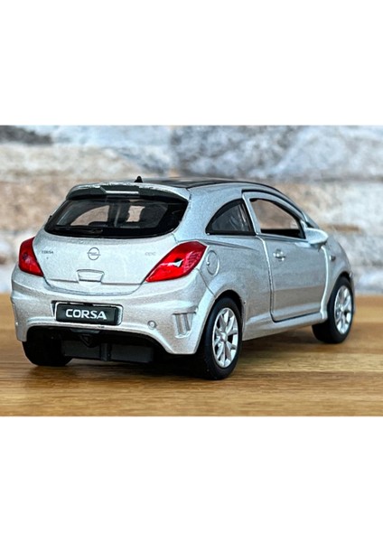 Opel Corsa Opc Çek Bırak Die - Cast Metal Model Araba - Gri 11.5 cm