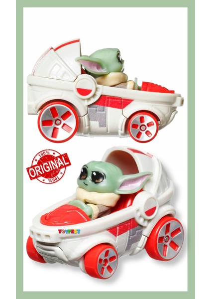 Racerverse Tekli Model Araba- Figürlü Yarış Arabası- Star Wars Mandalorian The Child Grogu Baby Yoda