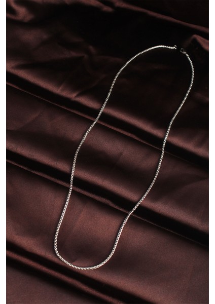 316L Çelik Gümüş Renk Ince Bakla Zincir Erkek Kolye fiyatları