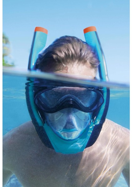 Hydro - Pro Full Face Flowtech Snorkel Set Deniz Dalış Maskesi L - Xl Beden 24058 indirimleri