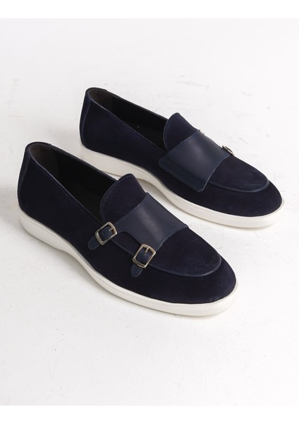 Hakiki Deri MBKRY105-LCV Erkek Toka Detay Lacivert Loafer fiyatları