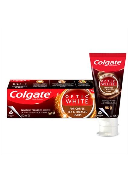 Optic White Kahve, Çay ve Tütün Kullananlar Için Diş Macunu 50 ml