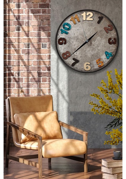 3D Stone Duvar Saati - 29 cm