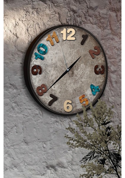 3D Stone Duvar Saati - 29 cm indirimleri