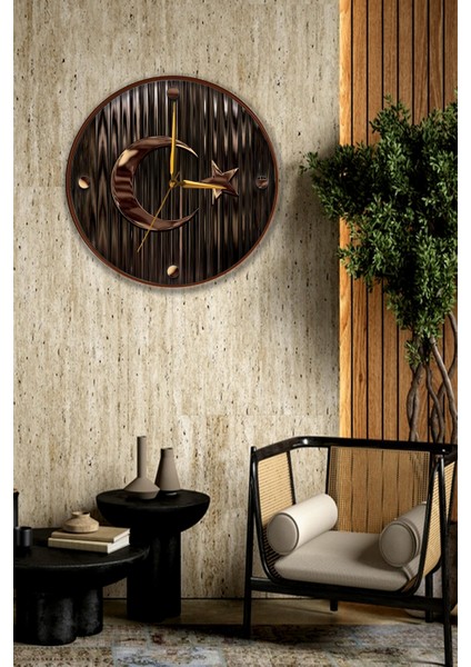 Ay Yıldız Duvar Saati - 29 cm modelleri