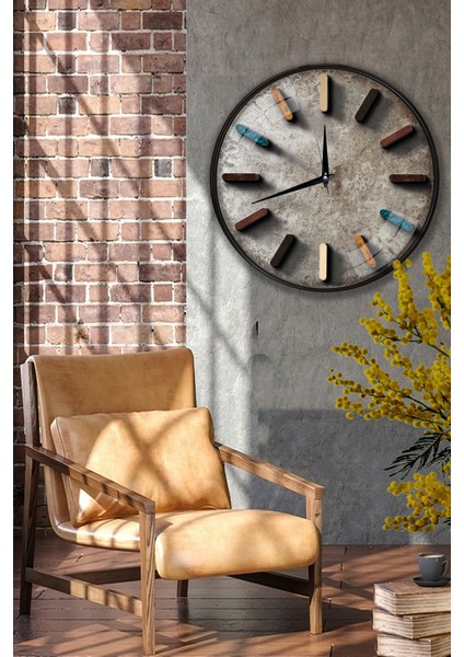 3D Stone Duvar Saati - 29 cm