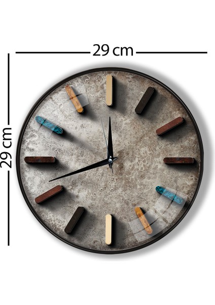 3D Stone Duvar Saati - 29 cm fırsatları