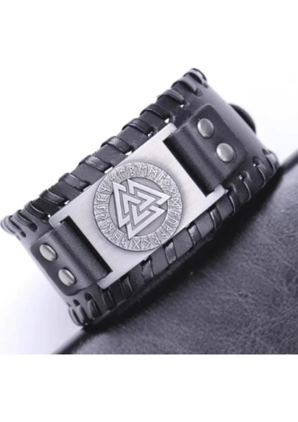 Vegan Deri Viking Takı Korsan Bileklik