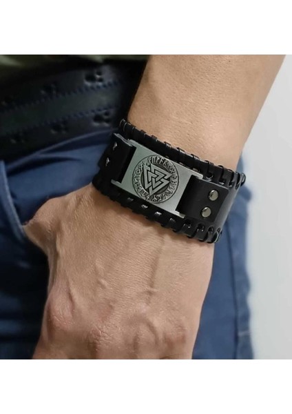 Vegan Deri Viking Takı Korsan Bileklik fiyatları