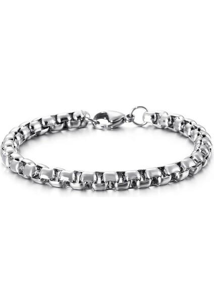 Çelik Gümüş 8mm Erkek Bileklik Künye Kalın Model fırsatları