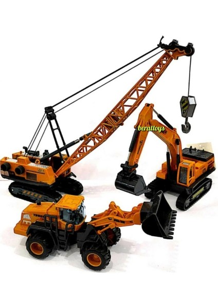 Berattoys Üçlü Inşaat Set Iş Makinaları 3lü Iş Makinaları