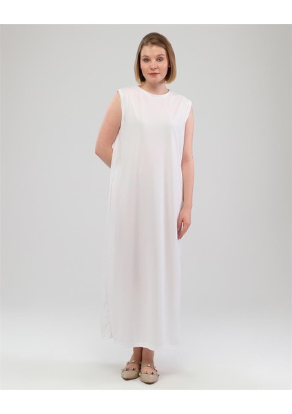 Defile Içlik Sade Basic Kolsuz Elbise - 06041.002 - Beyaz