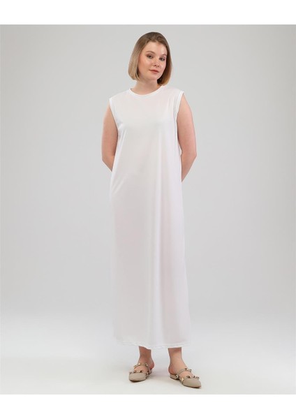 Defile Içlik Sade Basic Kolsuz Elbise - 06041.002 - Beyaz
