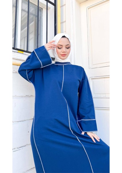 Mevlana Oversize Pamuklu Elbise - 71167.006 - Indigo